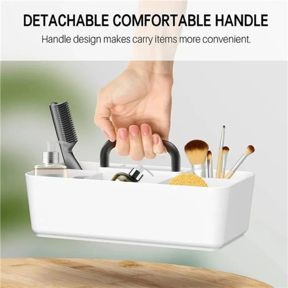 Plastic Portable Shower Caddy Divided Basket Bin Bath Storage Organizer Tote